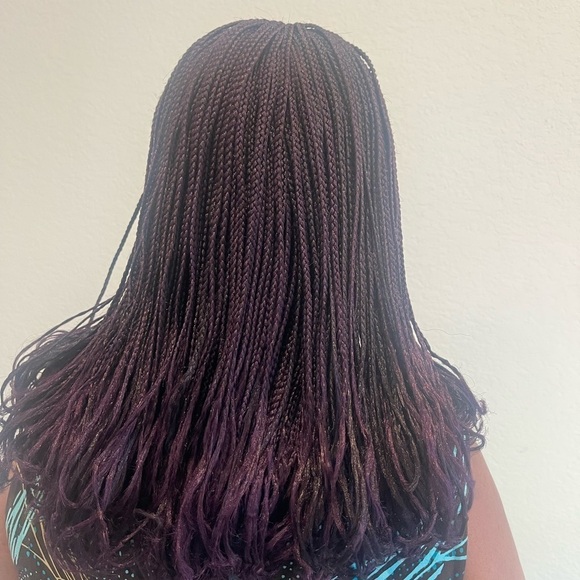 Braided Purple colored Wig - Picture 8 of 9